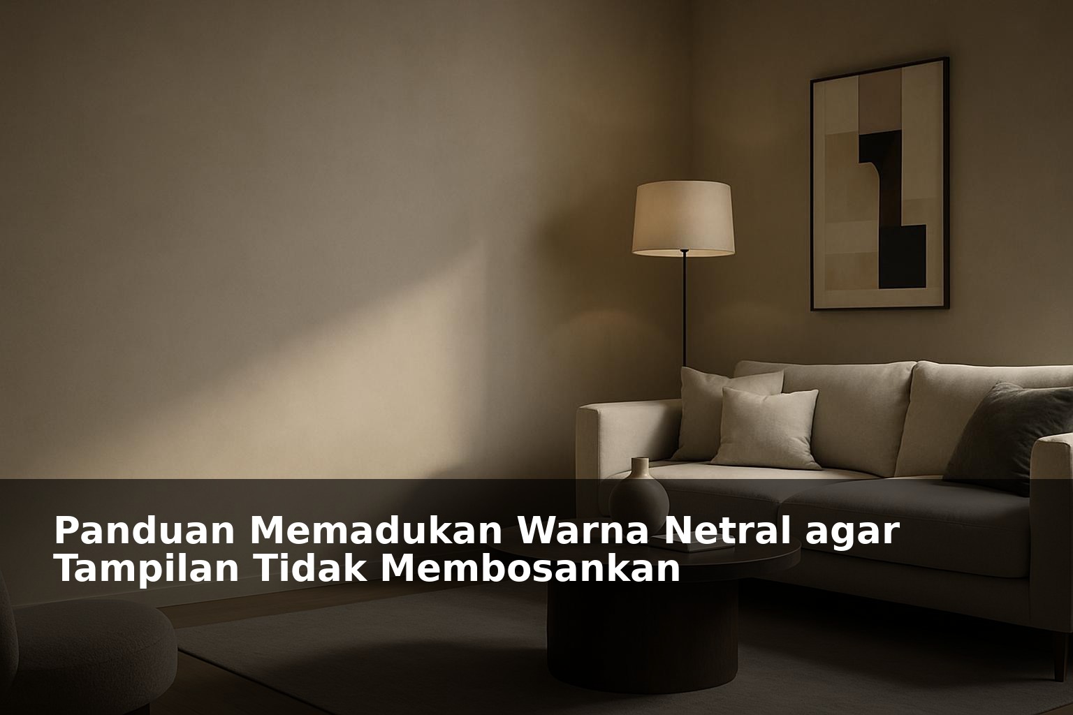 Contoh kombinasi warna netral dalam desain interior modern